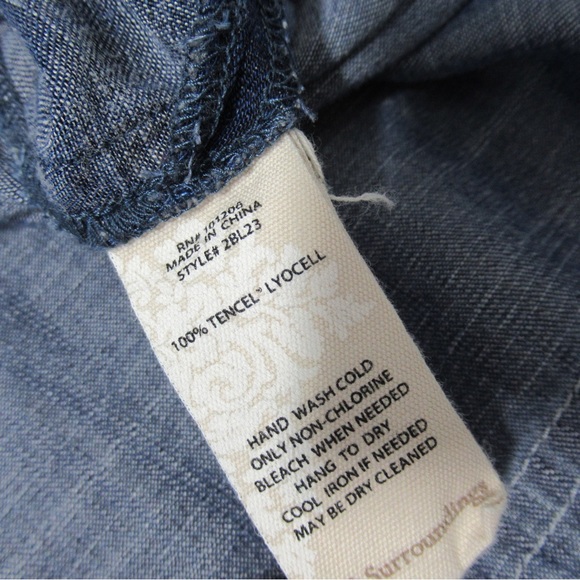 Soft Surroundings Chambray Tunic Top Size Small - Picture 7 of 14